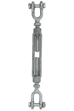 1/2" x 6" Galvanised Jaw/Jaw Turnbuckle WLL:1tonne