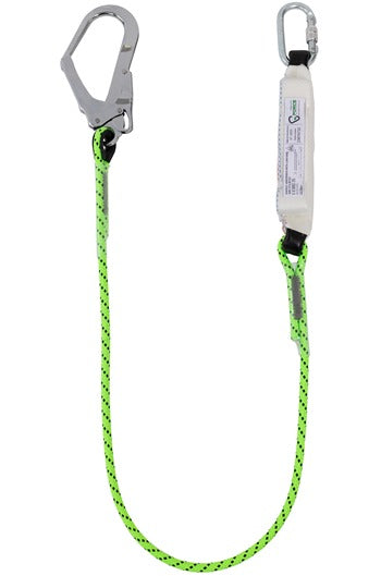 137kg Shock Absorbing Lanyard 1.75mtr c/w Scaffold Hook