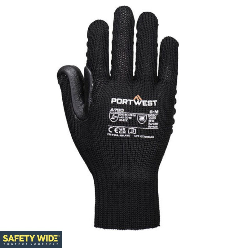 Portwest A790 Anti Vibration Glove Black
