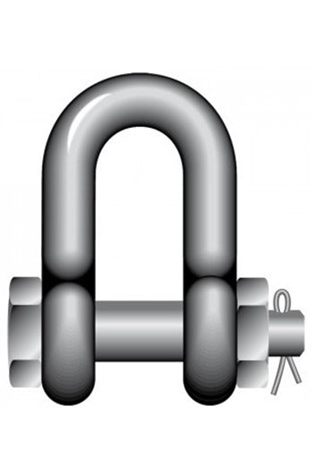 1800kg Stainless Steel Dee Shackle with Safety Bolt