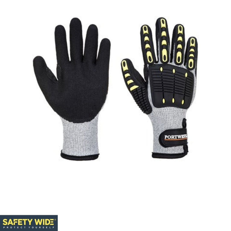 Portwest A729 Anti Impact Cut Resistant Thermal Glove Grey/Black