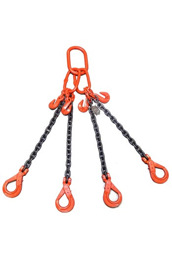 26.5 tonne 4Leg Chainsling, Adjusters, Safety Hooks