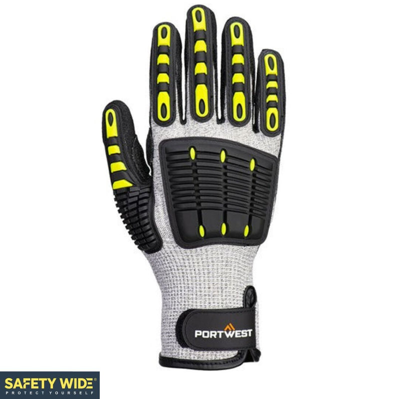 Portwest A729 Anti Impact Cut Resistant Thermal Glove Grey/Black
