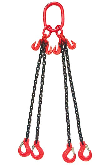 3.15 tonne 4Leg Chainsling, Adjusters & Latch Hooks