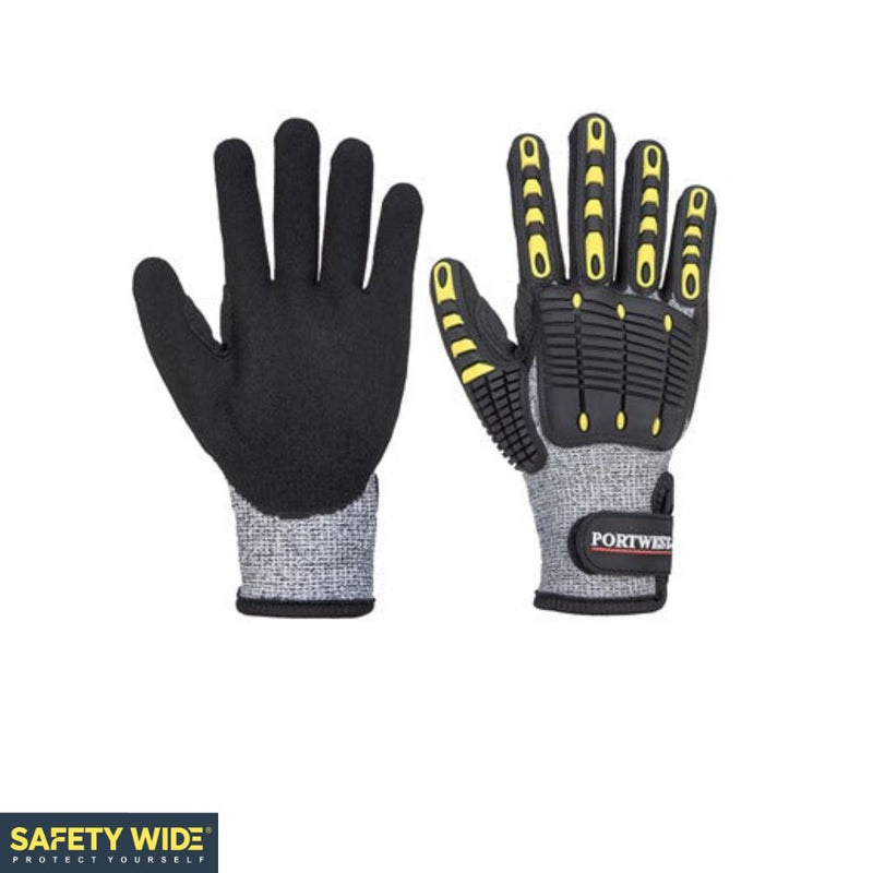 Portwest A722 Anti Impact Cut Resistant Glove Grey/Black