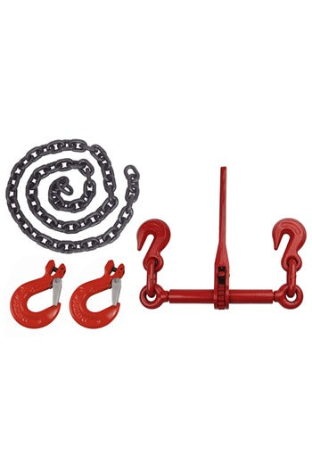 8000kg M.B.S Ratchet Loadbinder Set with Latch Hooks