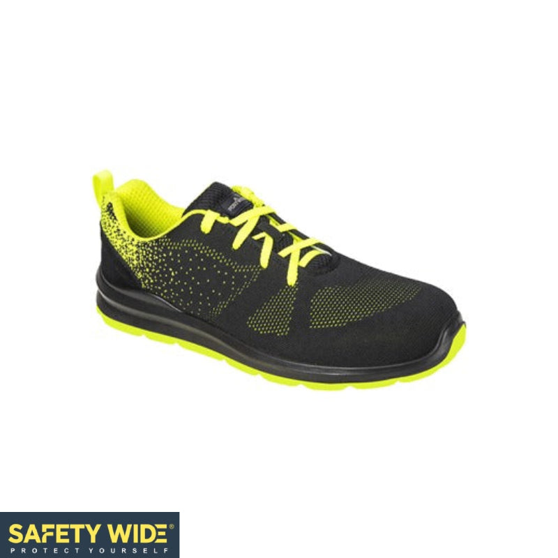 Portwest FT25 Black/Green Steelite Aire Trainer S1P