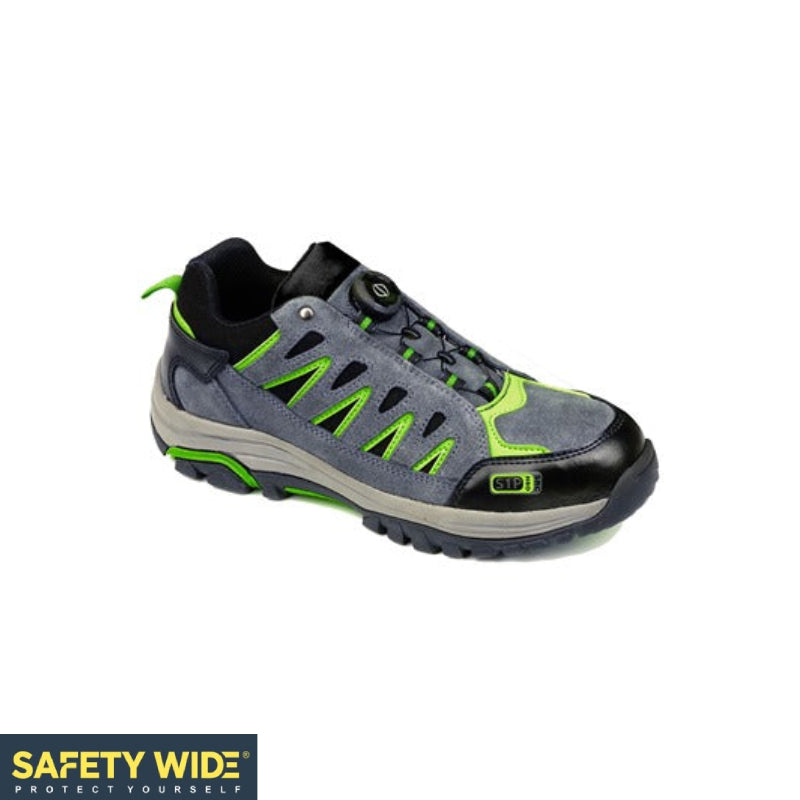 Portwest FT18 Grey/Green Steelite Wire Lace Safety Trainer S1P HRO