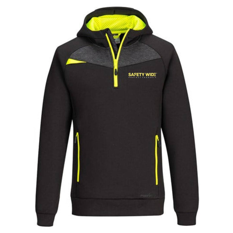 Portwest DX467 Quarter Zip Hoodie Black