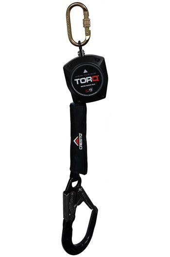Abtech TORQ Micro 3.5mtr Fall Arrester, Large Hook