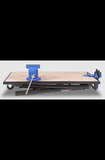 Armorgard TuffBench Folding Workbench c/w Wheels, Handle, Chain Vice and Engineers Vice BH1080-VWK