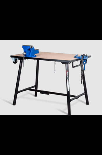 Armorgard TuffBench Folding Workbench c/w Wheels, Handle, Chain Vice and Engineers Vice BH1080-VWK