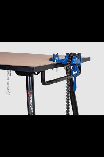 Armorgard TuffBench Folding Workbench c/w Wheels, Handle, Chain Vice and Engineers Vice BH1080-VWK