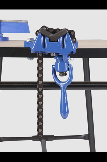 Armorgard TuffBench Folding Workbench c/w Wheels, Handle, Chain Vice and Engineers Vice BH1080-VWK