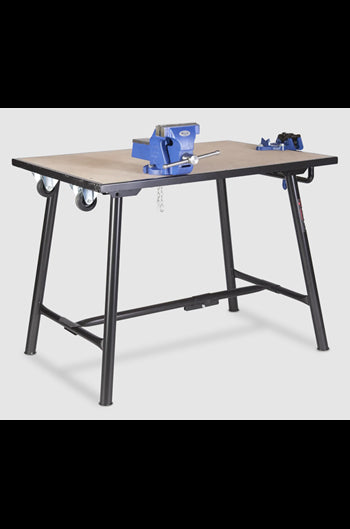 Armorgard TuffBench Folding Workbench c/w Wheels, Handle, Chain Vice and Engineers Vice BH1080-VWK