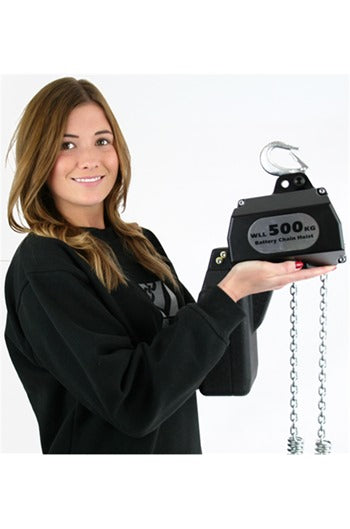 Battery Powered Electric Chain Hoist, 250 KG, Lift 3mtr to 10mtr