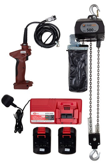 Battery Powered Electric Chain Hoist, 500 KG, Lift 5mtr