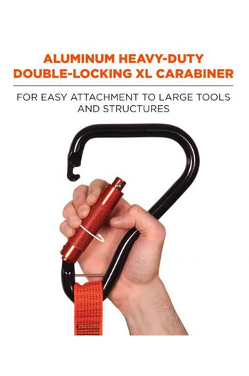 Ergodyne SQUIDS 3148 36kg Heavy Duty Tool Lanyard c/x XL Locking Karabiner and Loop