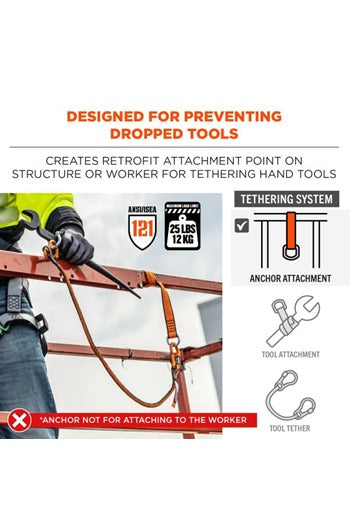 Ergodyne SQUIDS 3174 Anchor Choke Strap for Tool Tethering - 12kg