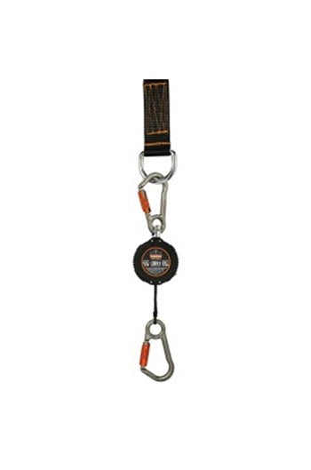 Ergodyne Tool Lanyard: SQUIDS 3011 Retractable Tool Lanyard Dual Carabiner