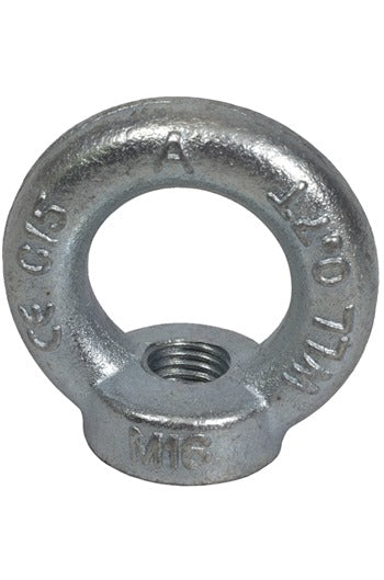 Eyenuts for Lifting Sizes 8mm to 36mm (Metric course thread)