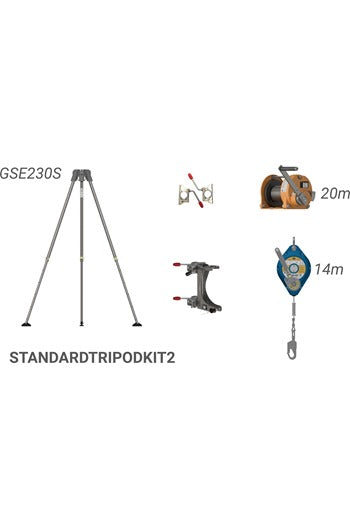 Globestock 14mtr G.Saver II + 20mtr G.Winch Tripod Kit