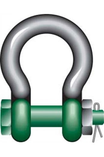 Green Pin 2ton Safety Pin "Polar" Bow Shackle