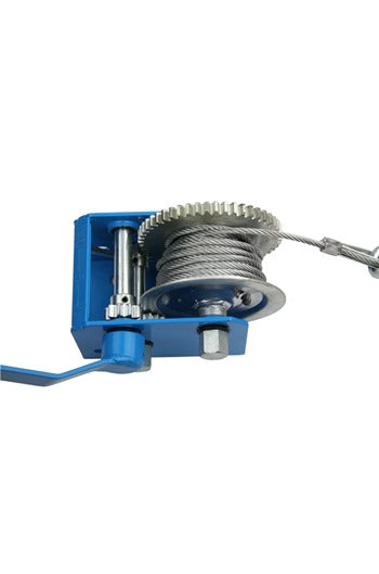Hand Winch 2500LB C/W 7.6mtr Wire Rope