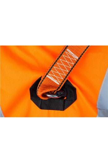 High Visibility ORANGE Jacket Safety Harness Elasticated With Quick Release Buckles