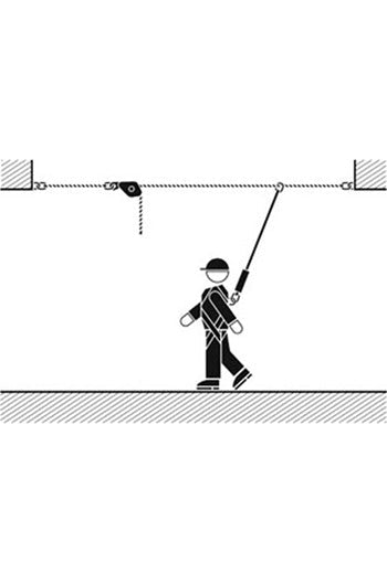 Horizontal Safety Line - Adjustable up to 20mtr