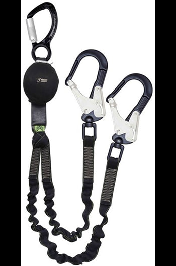 Kratos FA3082215 Gravity-S 1.5mtr Twin Forked Shock Absorbing Expandable Lanyard