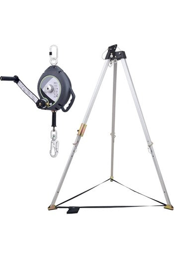 Kratos Safety 7ft Rescue Tripod & 10mtr Fall Arrester with Rescue Winch