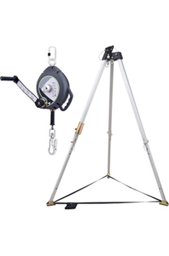 Kratos Safety Confined Space Rescue Kit c/w 20mtr Fall Arrester with Recovery Winch, Gas Detector, Breathing Apparatus & Harness..
