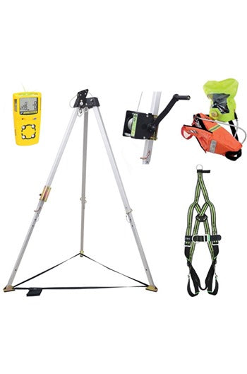 Kratos Safety Confined Space Rescue Kit c/w 20mtr Rescue Winch, Gas Detector, Breathing Apparatus & Harness..