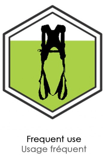 Kratos Safety FA1030200 2-Point Full Body Harness with Yellow High Visibility Work Vest