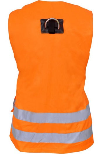 Kratos Safety FA1030300 2-Point Full Body Harness with Orange High Visibility Work Vest