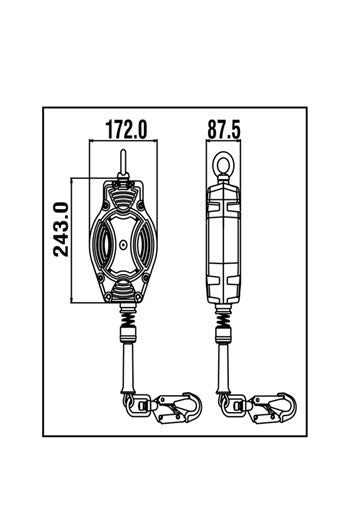 Kratos Safety FA2040210B 10mtr Helixon Retractable Fall Arrest Block
