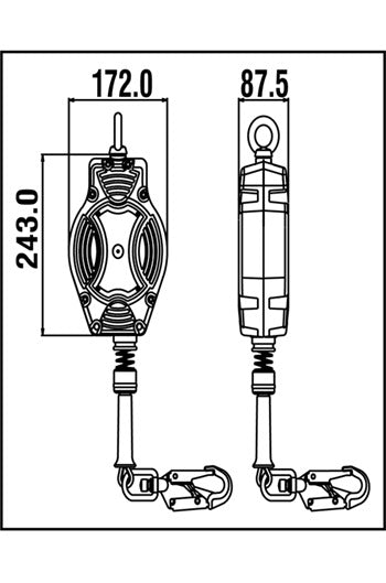 Kratos Safety FA2040215 15mtr Horizontal Use Helixon-S Fall Arrest Block