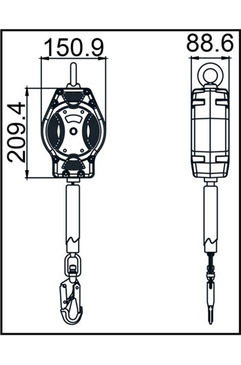 Kratos Safety FA2050406B 6mtr Helixion Webbing Fall Arrest Block