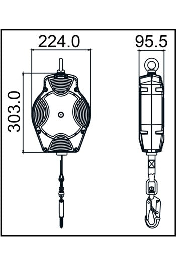 Kratos Safety FA2050412 12mtr Webbing Horizontal Use Helixion Fall Arrest Block