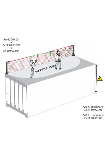 Kratos Safety FA6090106 Marking Net for Temporary Lifeline for 20ft & 40ft Containers