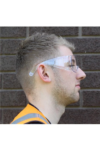LifeGear Clear Lens Protective Safety Glasses EN166
