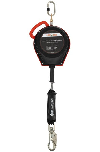 LifeGear Fall Arrest Block for Vertical/Horizontal Use – 7mtr, 10mtr, and 15mtr