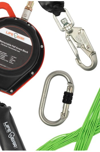 LifeGear Fall Arrest Block for Vertical/Horizontal Use – 7mtr, 10mtr, and 15mtr