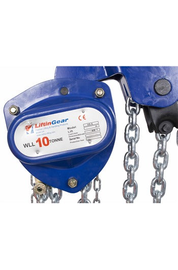 LiftinGear 10tonne Chainblock 3mtr to 12mtr
