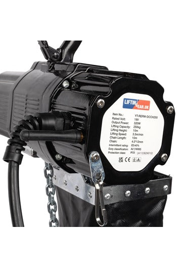 LiftinGear 250kg Battery Powered Electric Chain Hoist 10mtr Lifting Height
