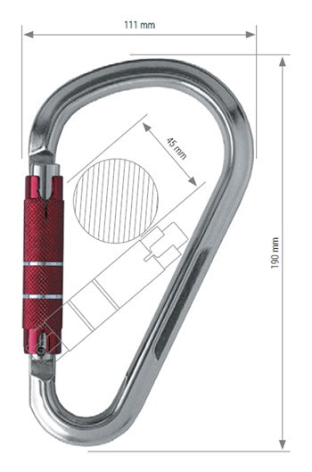 Light Alloy Twist Lock Karabiner (AZ111)