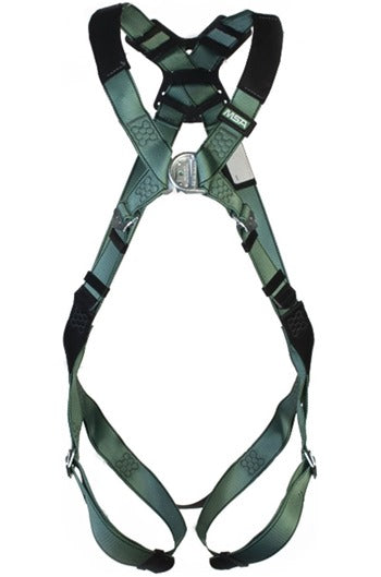 MSA V-FORM 2-point Full Body Safety Harness Qwik-Fit Leg Buckles X-Small