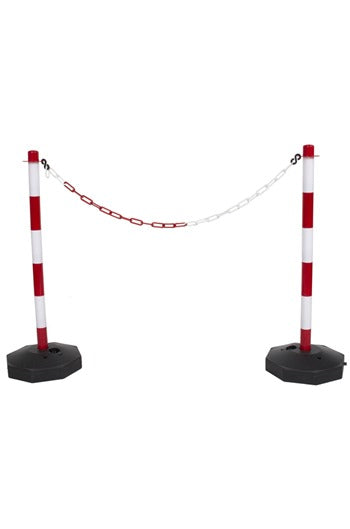 Plastic Chain Post Set (x2) with 3mtrs of Chain