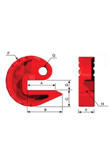 PLS 16tonne Pipe Lifting Shoe c/w Bow Shackle